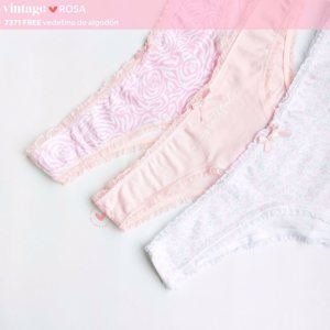 VINTAGE 7371 FREE - VEDETINA ALGODON Y LYCRA NAVIDAD ESTAMPADA PACK X3