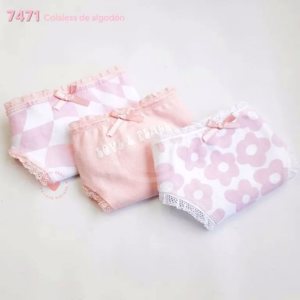 VINTAGE 7471 -  COLALESS ALGODON Y LYCRA NAVIDAD ESTAMPADA PACK X3