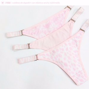 VINTAGE Cola less c/ elastico alg y lycra estampada pack x 3