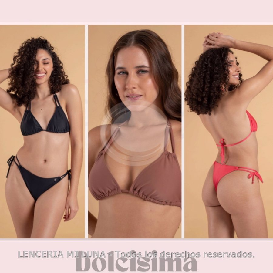 DOLCISIMA ART 827P - BIKINI TRIANGULO + LESS CON DOBLE BRETEL