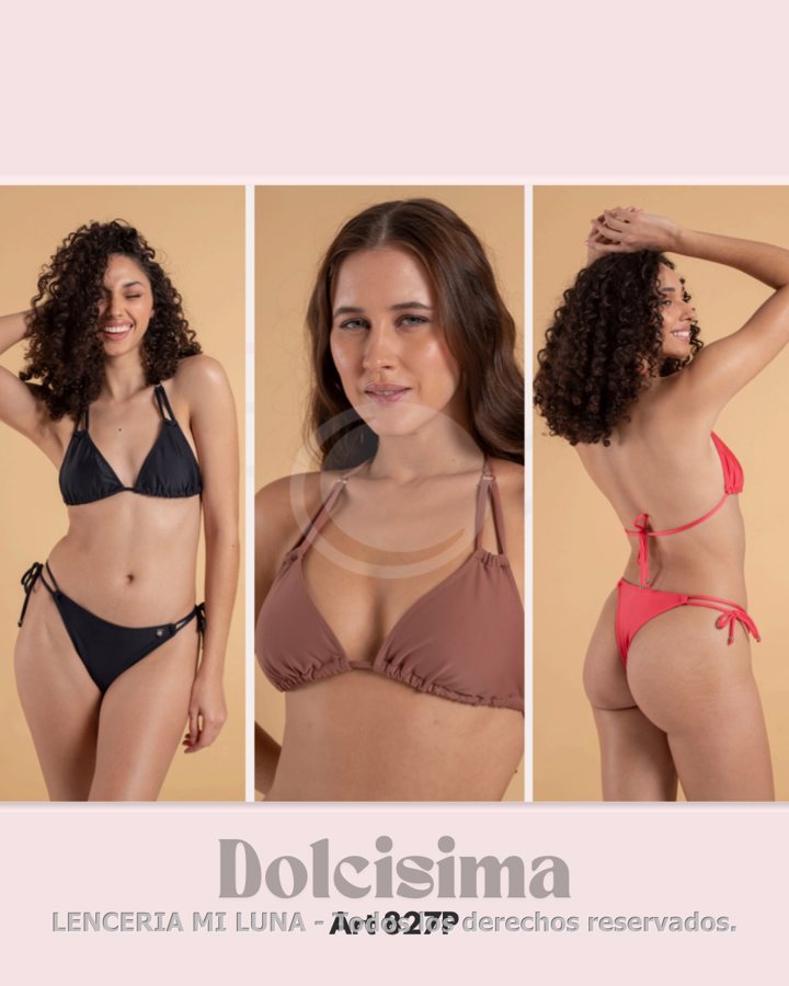 DOLCISIMA ART 827P - BIKINI TRIANGULO + LESS CON DOBLE BRETEL