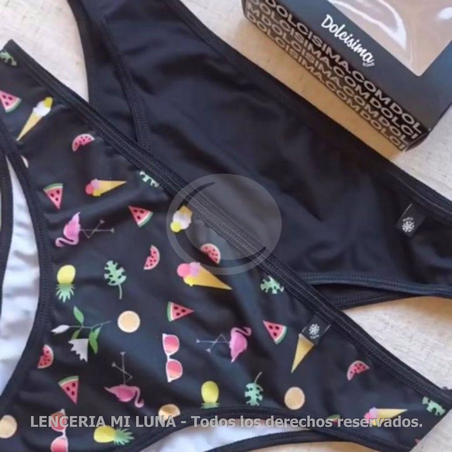 DOLCISIMA 90402B - VEDETINA DE MICROFIBRA ESTAMPADA PACK X2