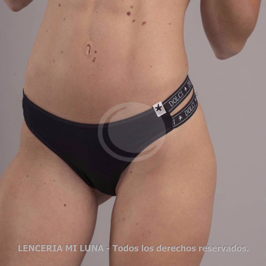 DOLCISIMA 91112B -  COLALESS CON TIRAS DOBLES ELASTIZADAS