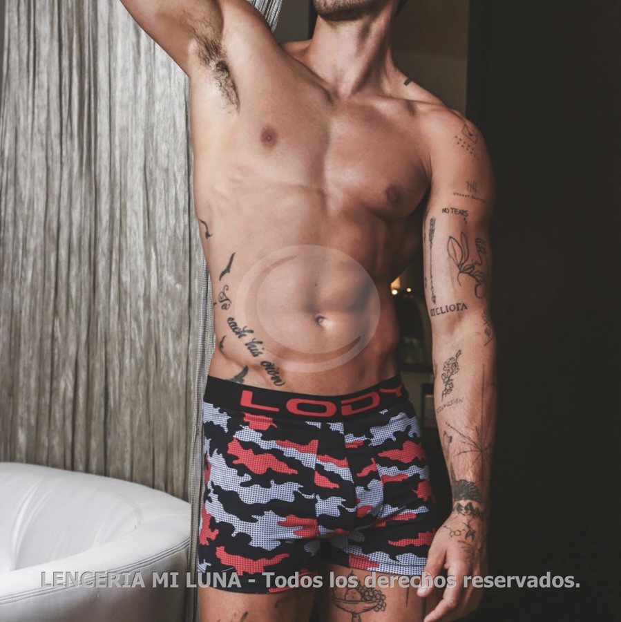 LODY MEN Boxer de alg/lyc estampado camuflado