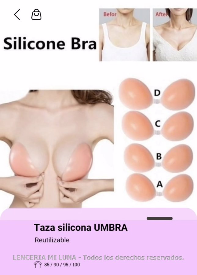 UN BRA Taza Silicona Reutilizable