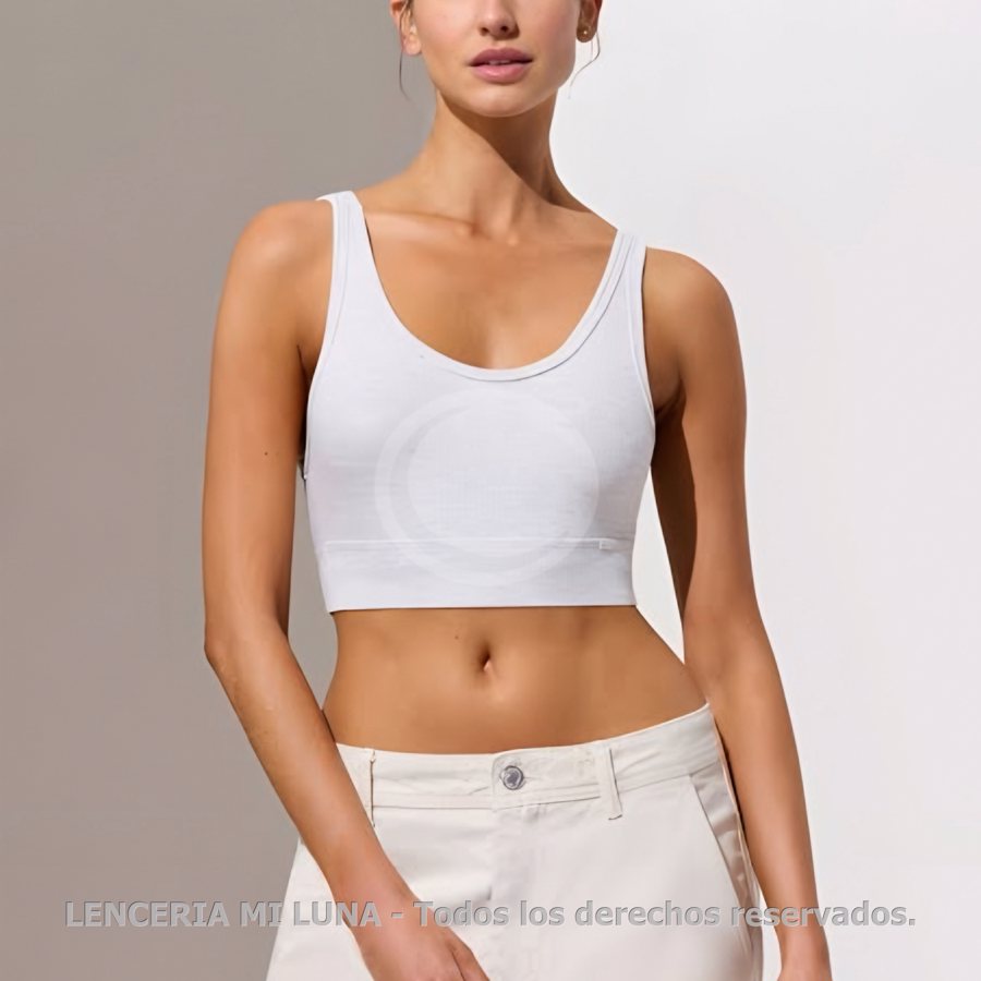 BRIGITTE Top de morley reforzado con algodón & lycra interno.