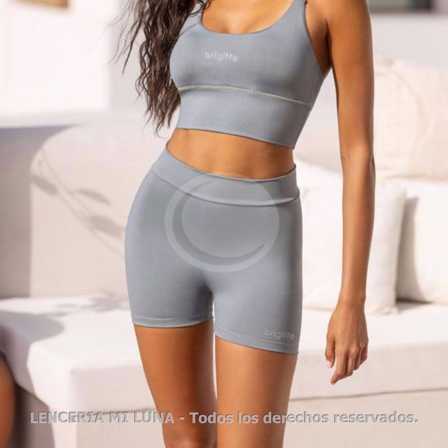 BRIGITTE G58 - CALZA CORTA DE MICROFIBRA CON DOBLE CINTURA