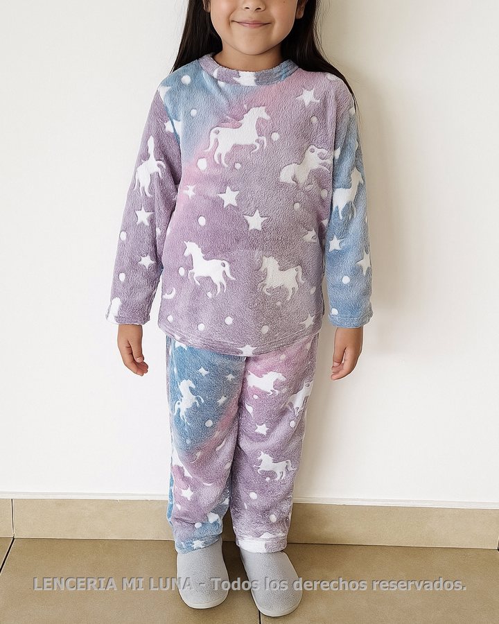 MAXIMA Pijama polar de niñas LUMINOSO