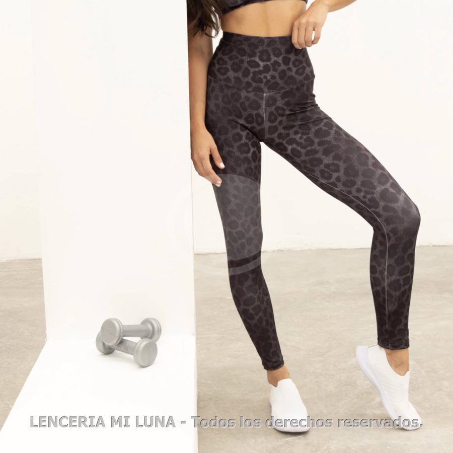 SHEDYL CALZA CINTURA ALTA SUBLIMADA BLACK ANIMAL
