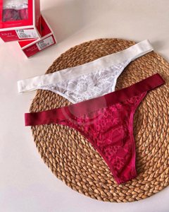 K. Intimates Pack x2 Cola less de encaje, con elástico.