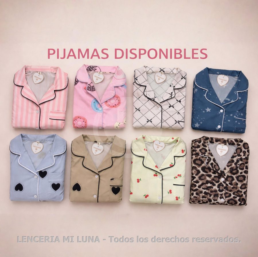 PIJAMA DAMA ESTAMPADO ABOTONADO BAMBU ELASTIZADO